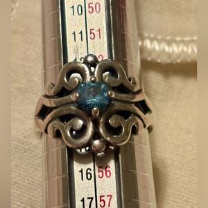 James Avery Spanish Lace Ring with Blue Gemstone